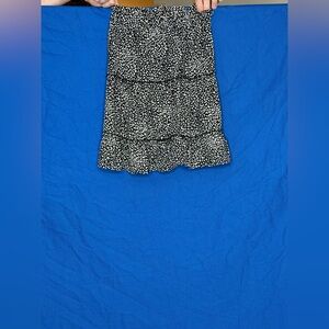 Black and White Tiered Bubble Mini Skirt